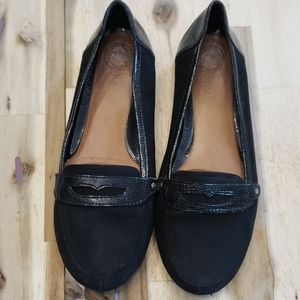 Nurture Black Leather Penny Loafers